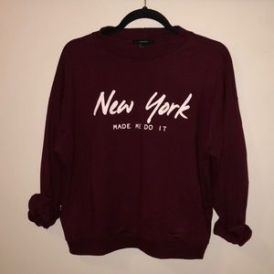 “New York Made Me Do It” Cropped Crew Neck